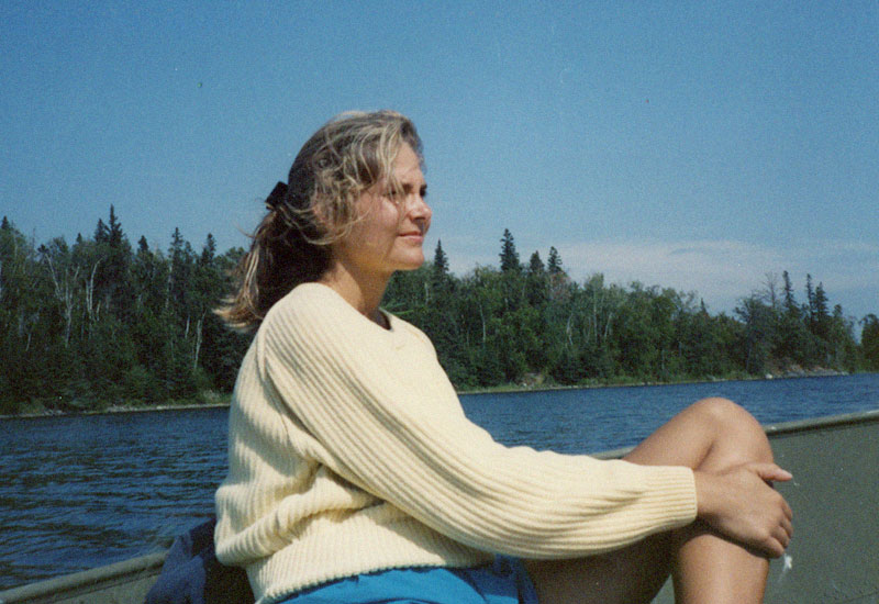 Sheryl Corrigan on a boat